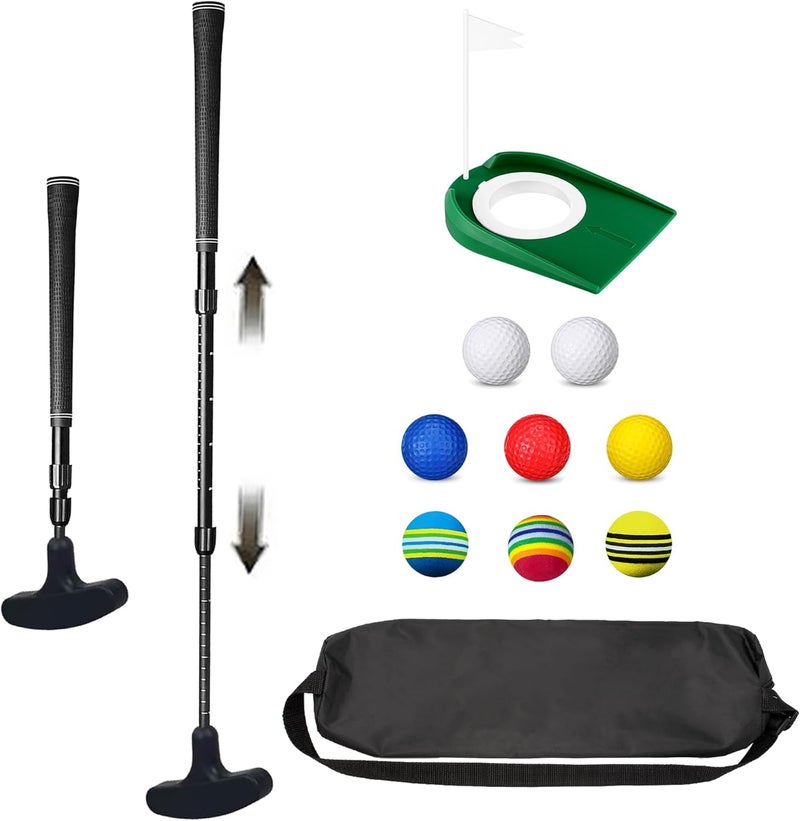 PUTTLAZR Adjustable Mini Golf Putter Set with 8 Golf Balls, Two Way Golf Putters for Men Women Right/Left Handed, Mini Club Set Golf Gifts - Image 1